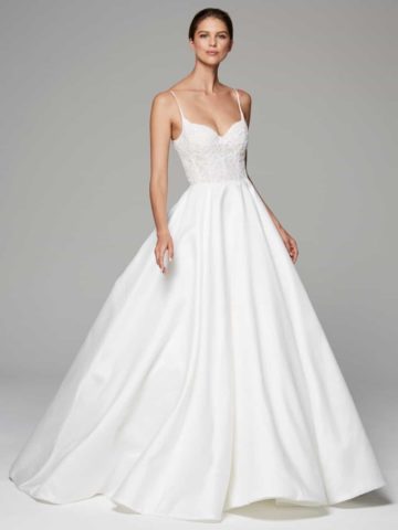 spaghetti strap ballgown wedding dress demi by anne barge