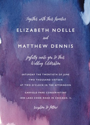 ultra violet wedding invitations