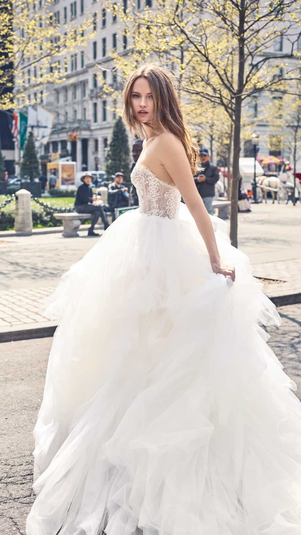 Bliss Monique Lhuillier Strapless Ball Gown Wedding Dress