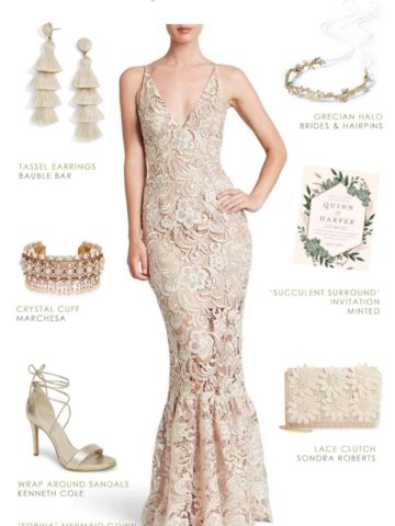 Ivory lace maxi dress