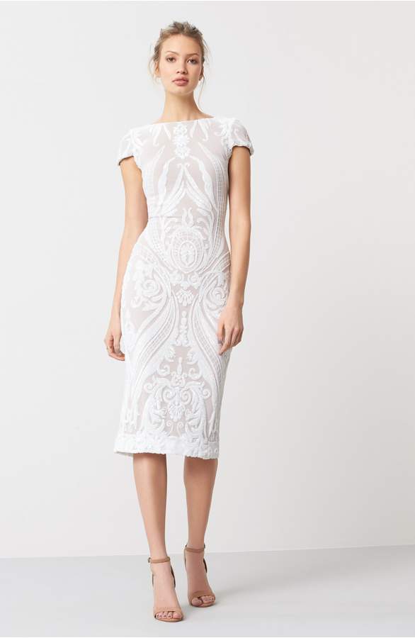 white midi dress for vow renewal