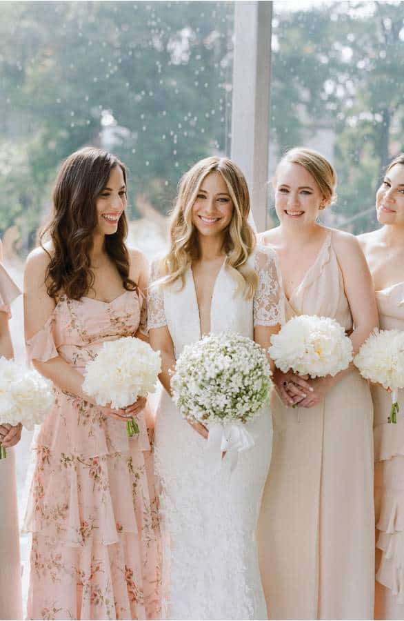 wayf bridesmaid dresses with mix and match