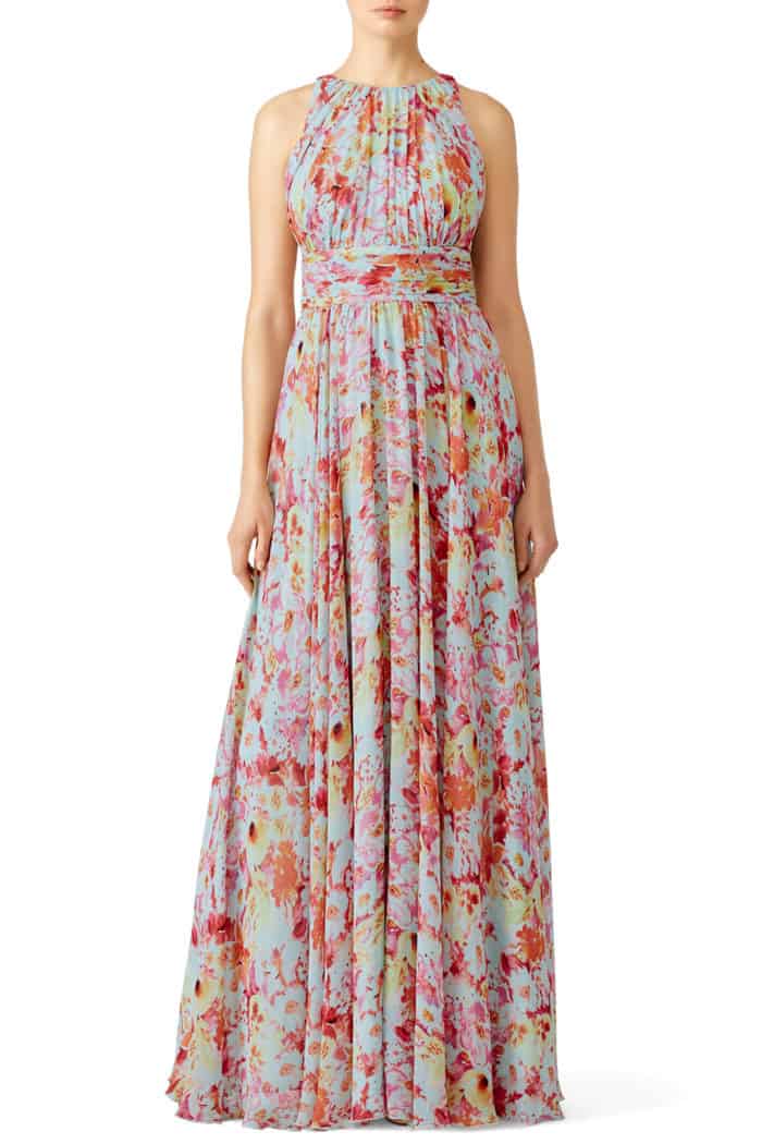 bright floral maxi dress