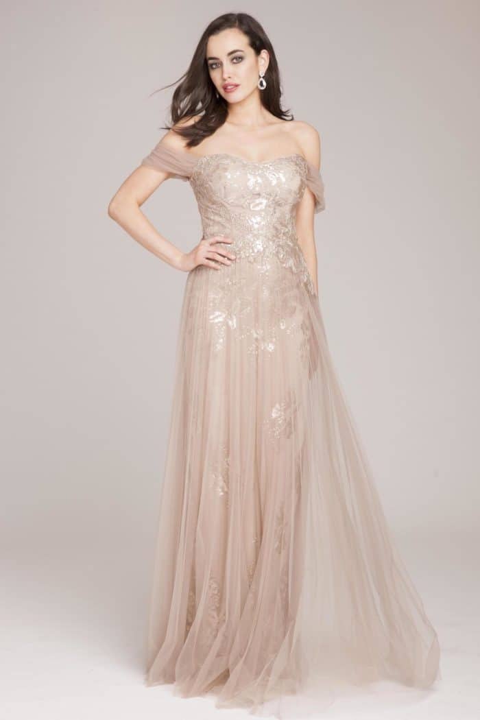 elegant gold gown for a wedding