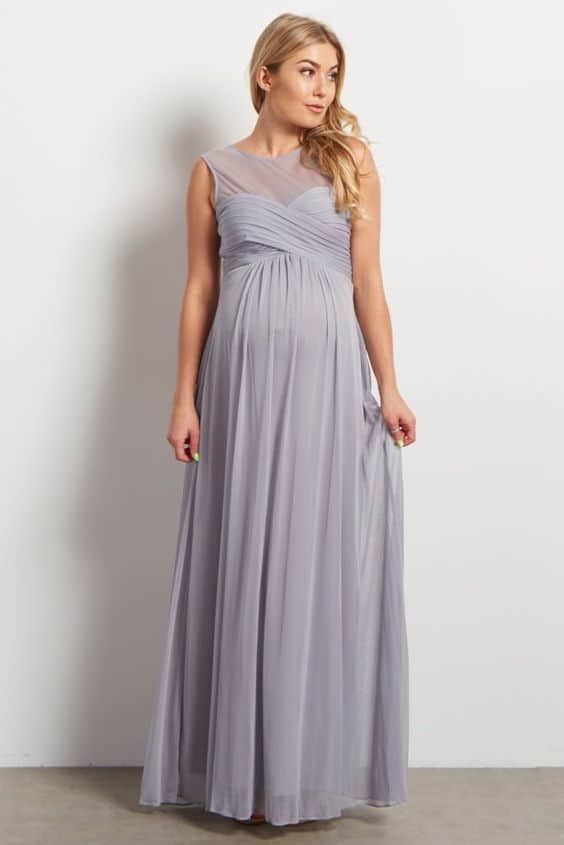 mauve formal gown to wear during pregnancy