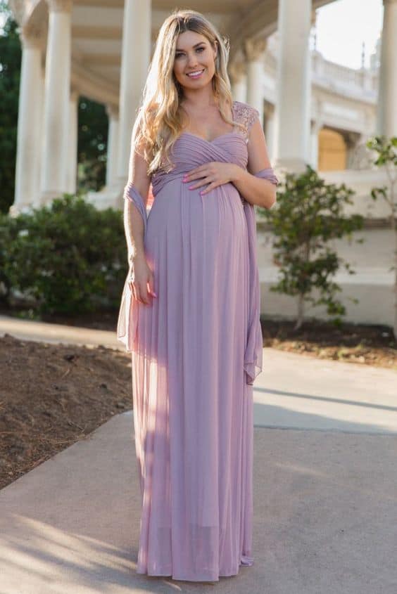 Lilac Maternity Bridesmaid Dresses Top ...