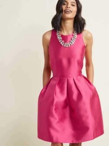 dark pink wedding guest dress