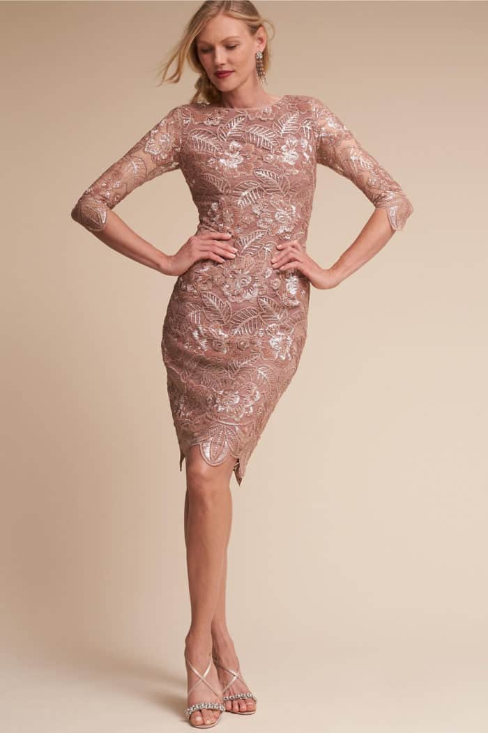 rose gold lace gown