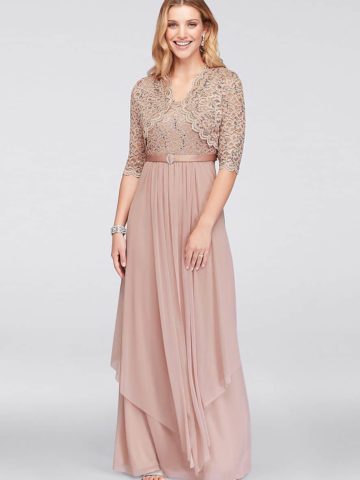 rose gold mother of the bride dresses
