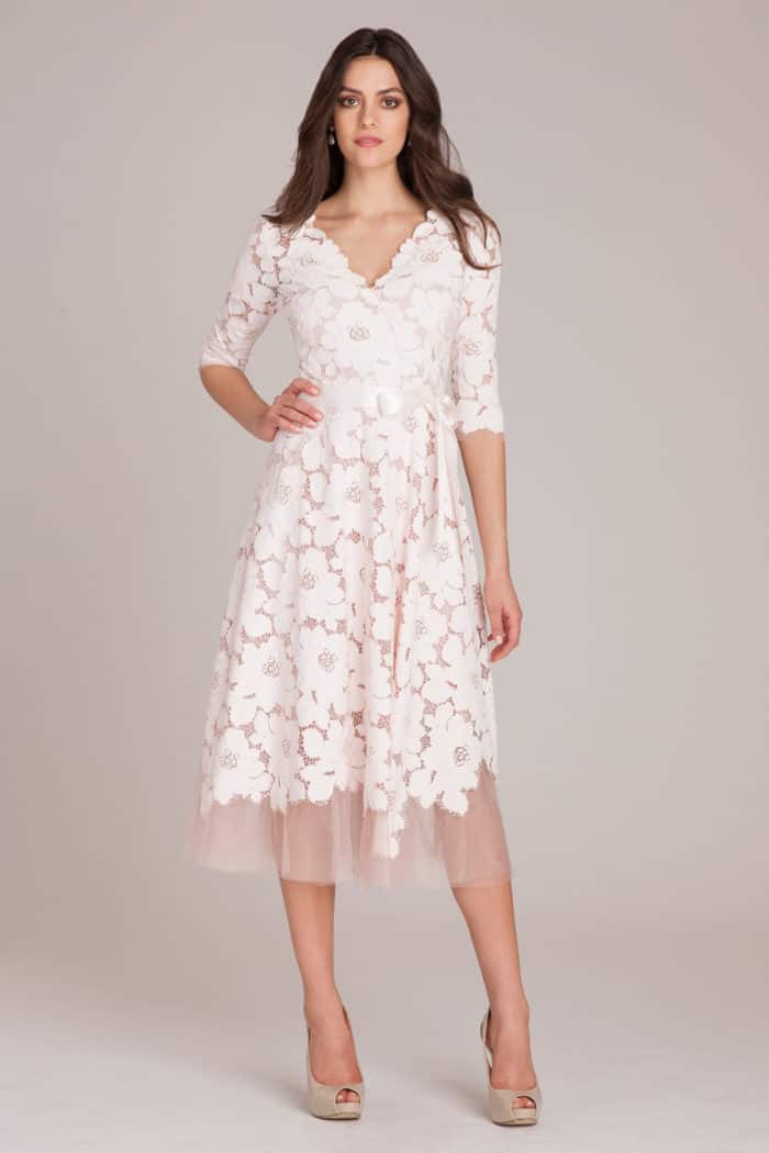 tea length blush mother of the bride dress by teri jon