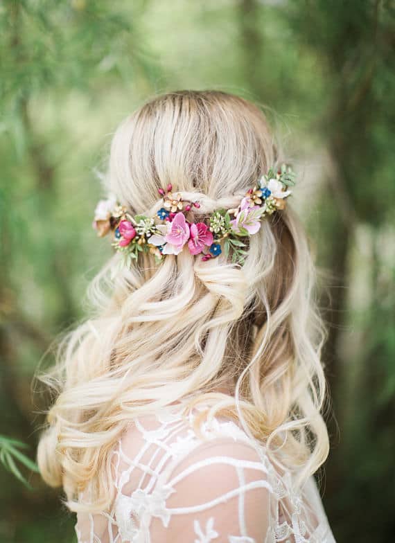 beautiful floral hair clip for wedding