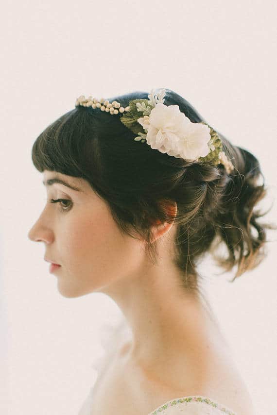 bridal floral crown