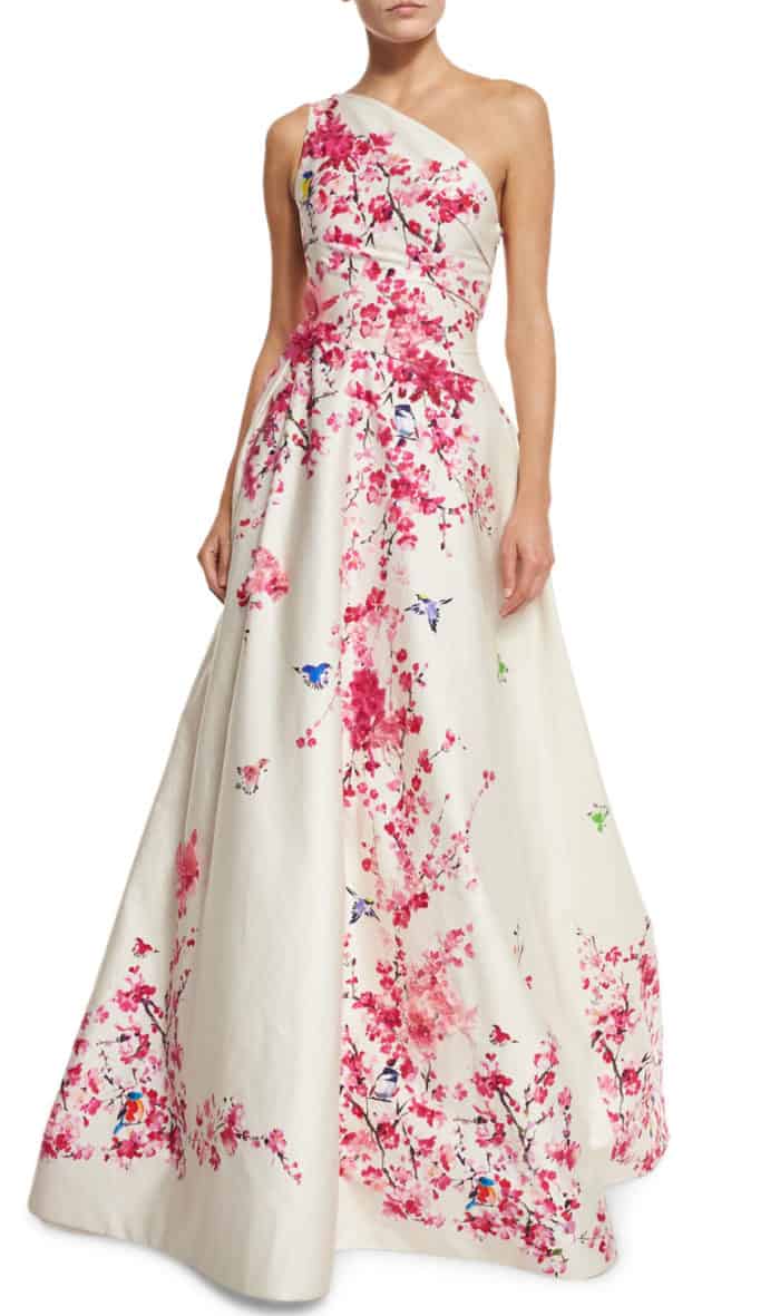 cherry blossom ball gown by Monique Lhuillier