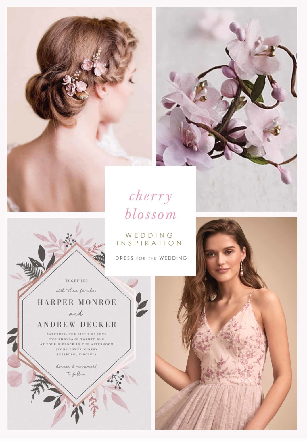Cherry Blossom Wedding Ideas and Inspiration Dress for the Wedding