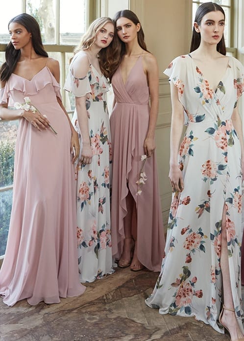 pink and floral jenny yoo dresses