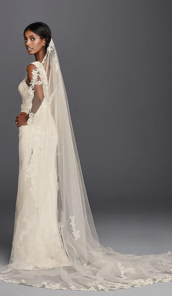 lace edge cathedral veil