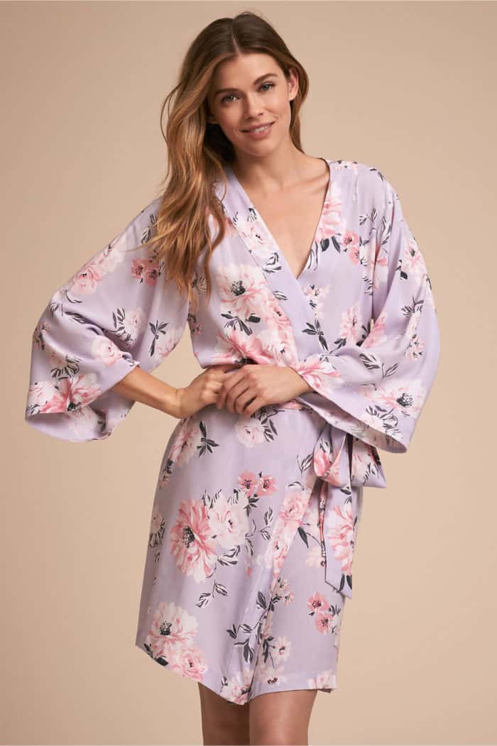 pink cherry blossom bridesmaid robes