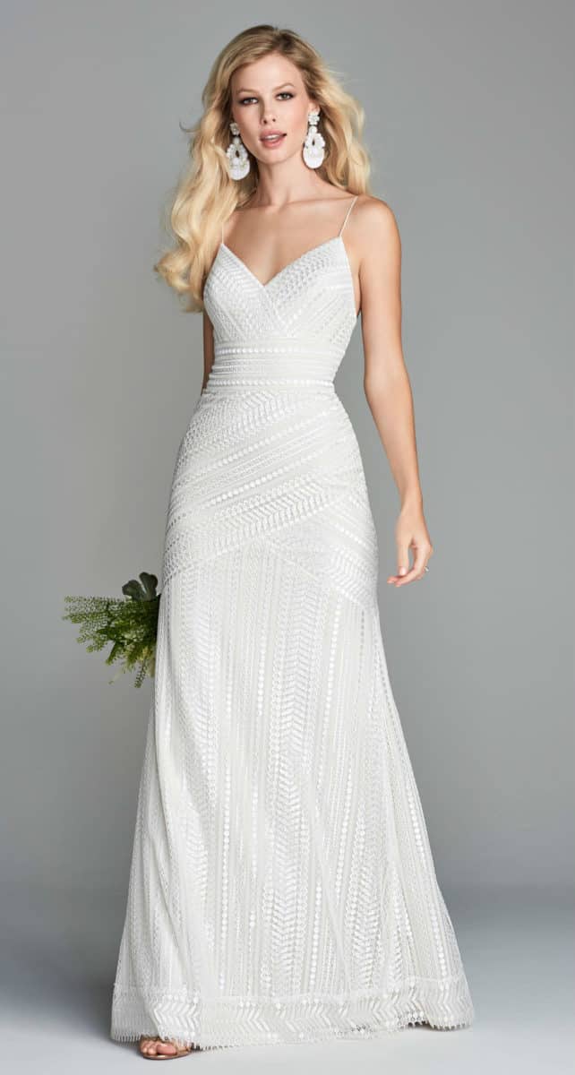 Sleek sheath wedding dress for beach wedding - Vayentha Wtoo