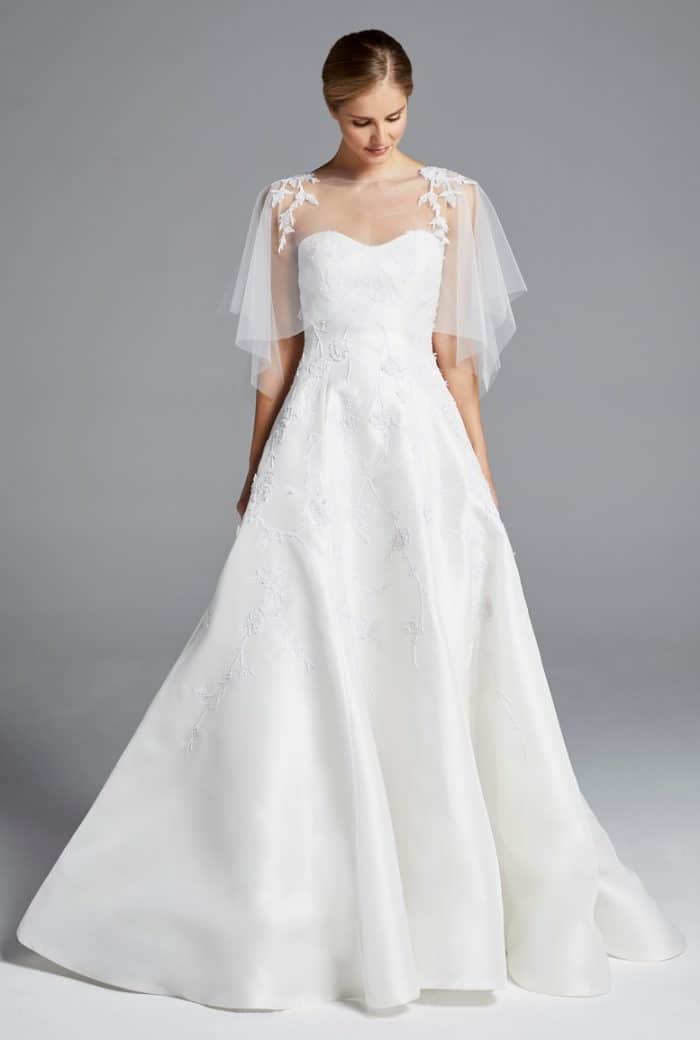 cape wedding dress anne barge 