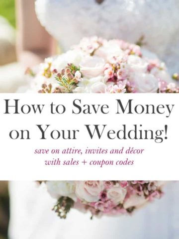 how to save money on wedding attire and decor