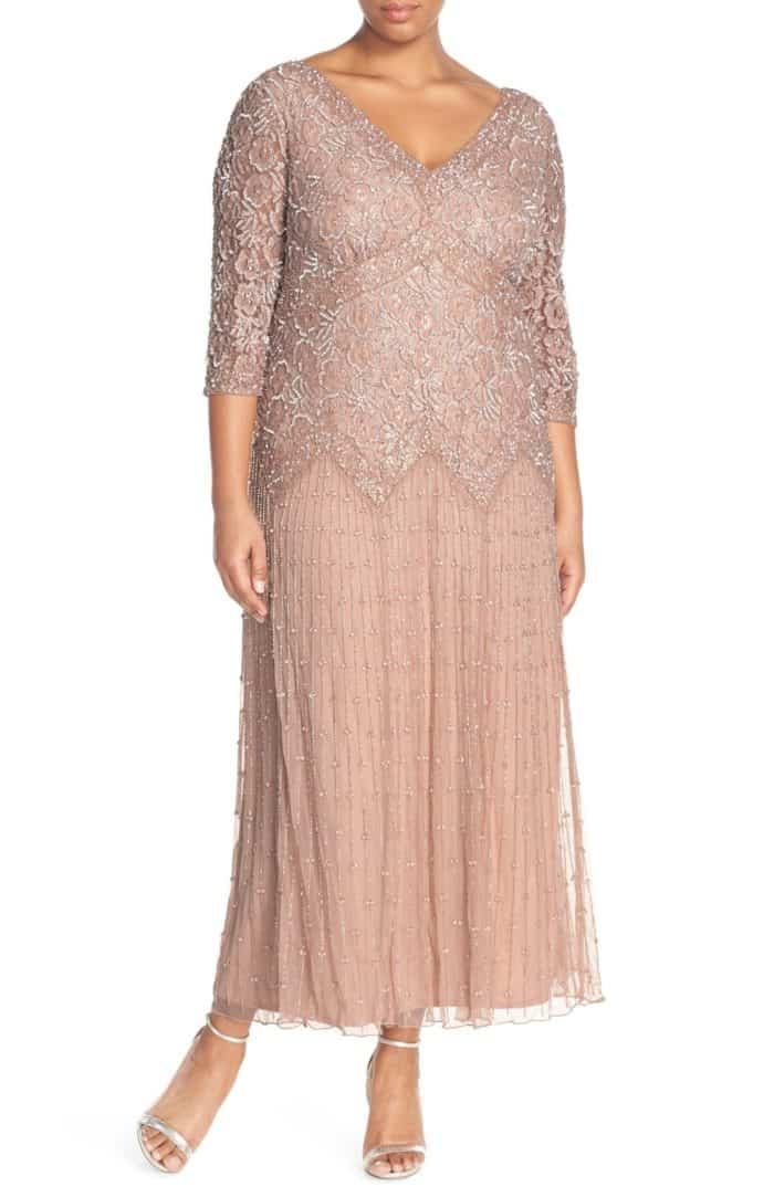 rose gold mother of the bride dress