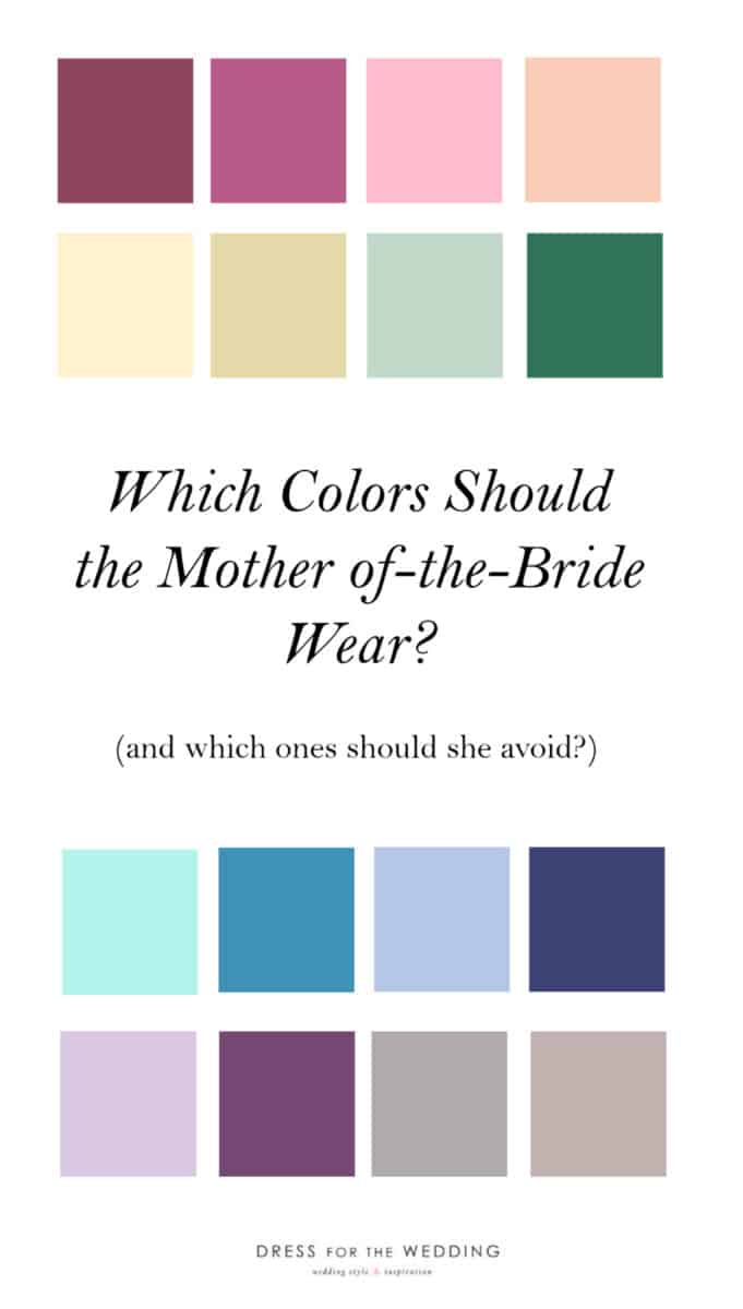 what color dress should the mother of the groom wear