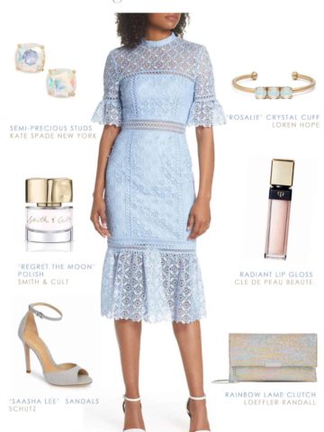 Light Blue Lace Dress - Outfit for a Wedding Guest