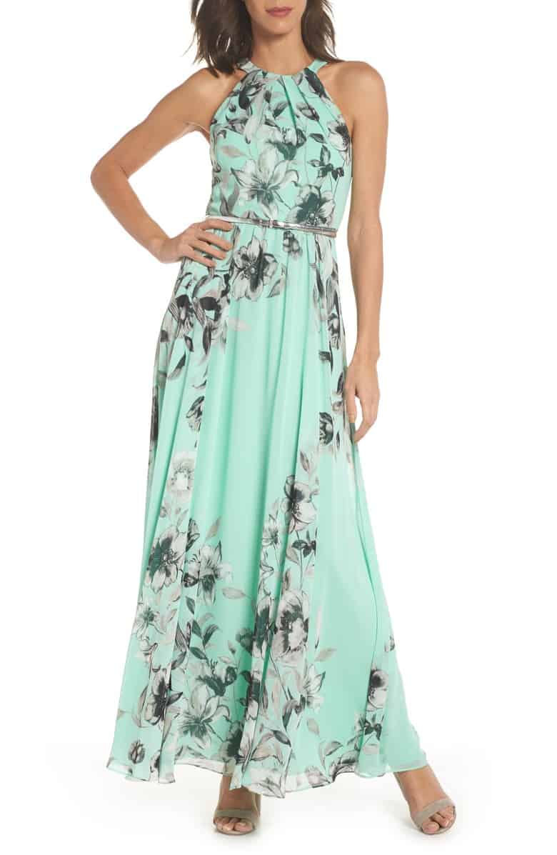 mint green chiffon dress