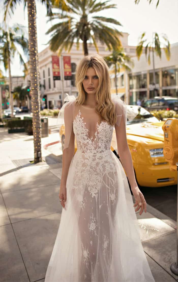 Sheer lace wedding gown MUSE by Berta 2019 City of Angels