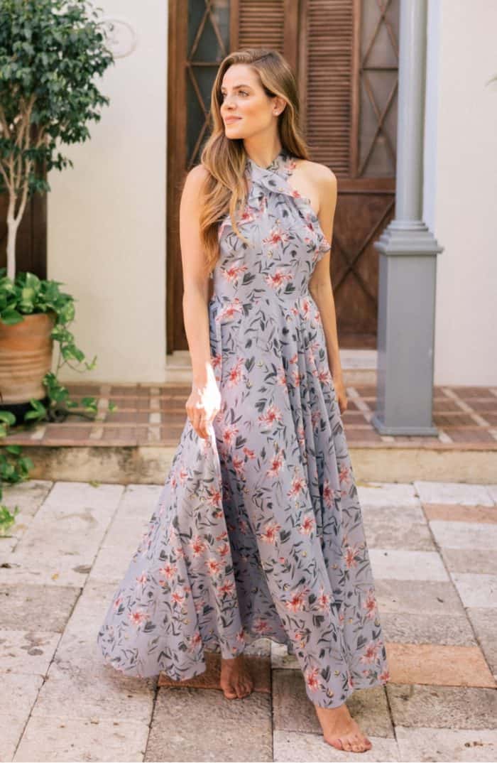 Light blue floral maxi dress | Ella Dress Gal Meets Glam Collection