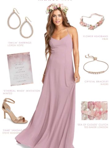 mauve maxi dress for bridesmaids