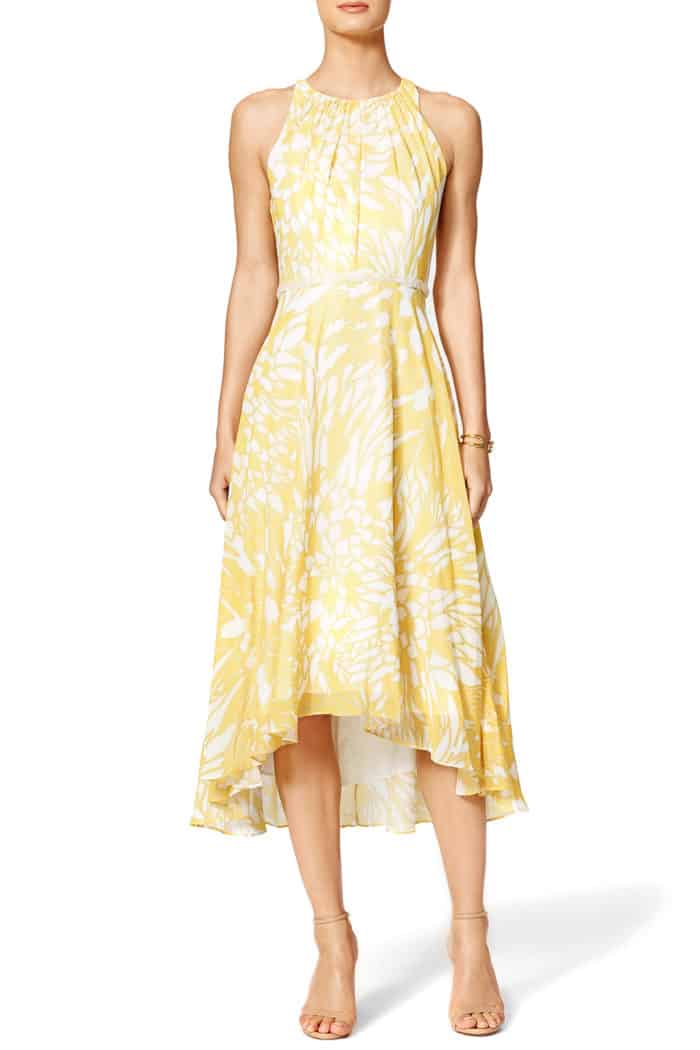 pretty yellow dress to rent for a daytime wedding