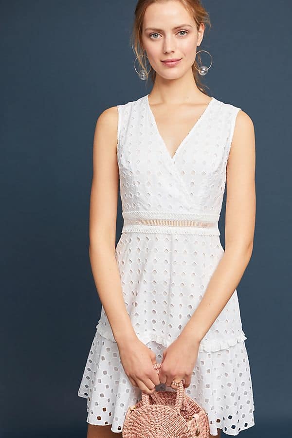 white eyelet summer dress