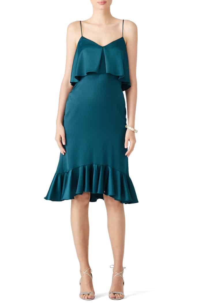 teal strappy dress for wedding