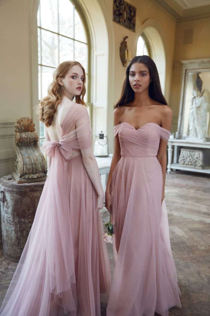 Blush tulle bridesmaid dreses by Jenny Yoo