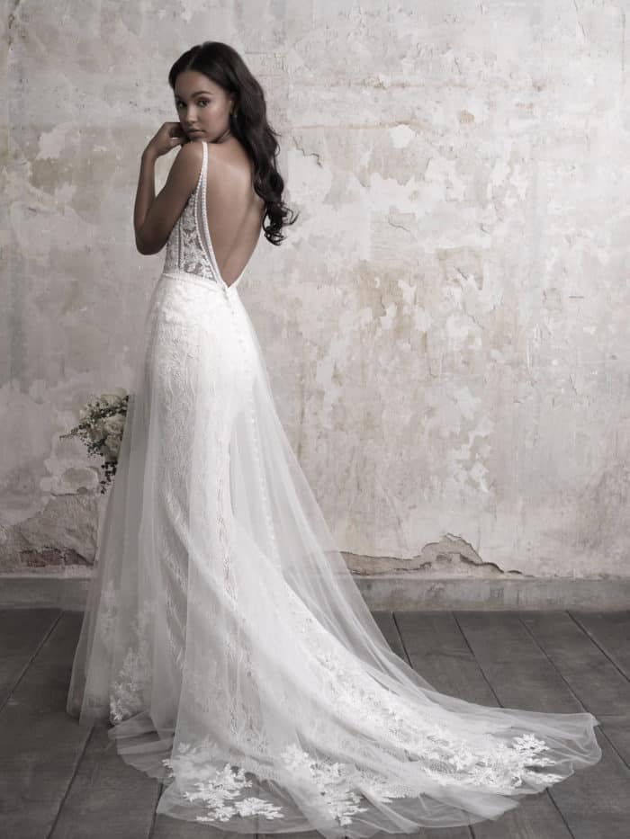 Open back wedding dress with beaded sides | Style MJ451B by Madison James