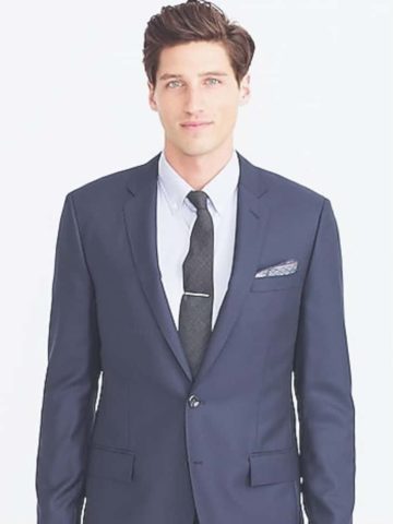 Navy blue suit for a wedding