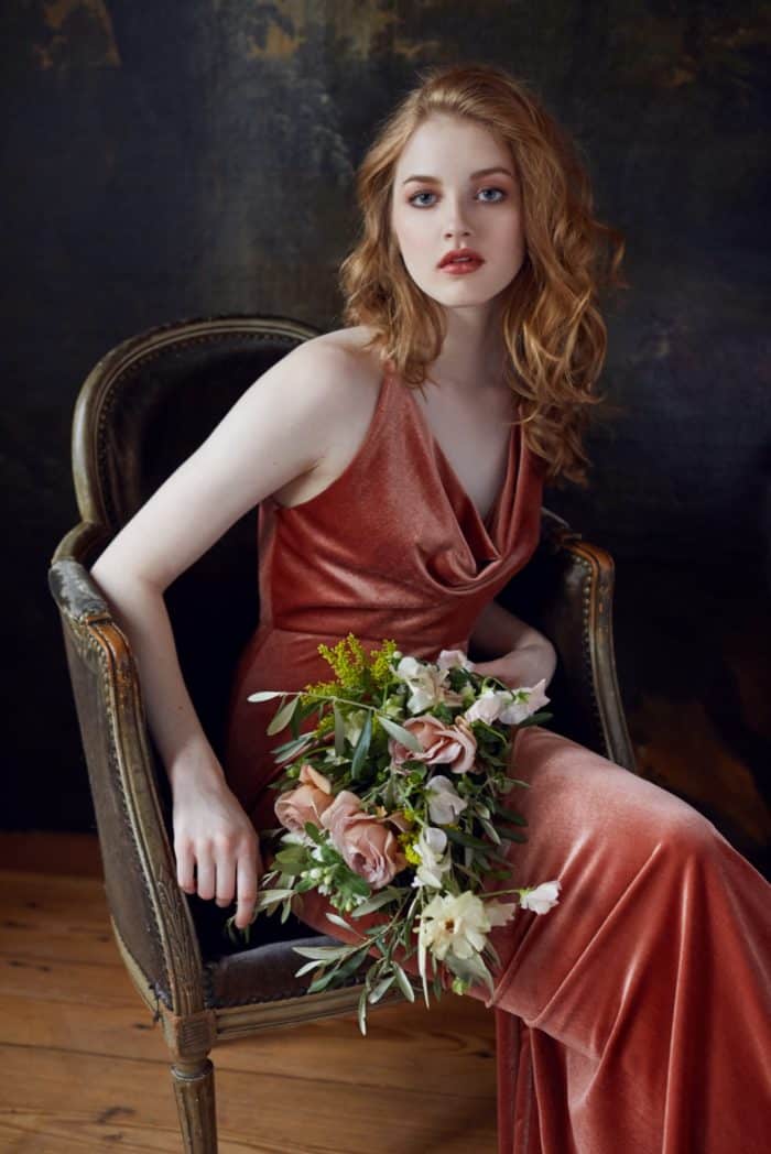 Velvet bridesmaid dress by Jenny Yoo