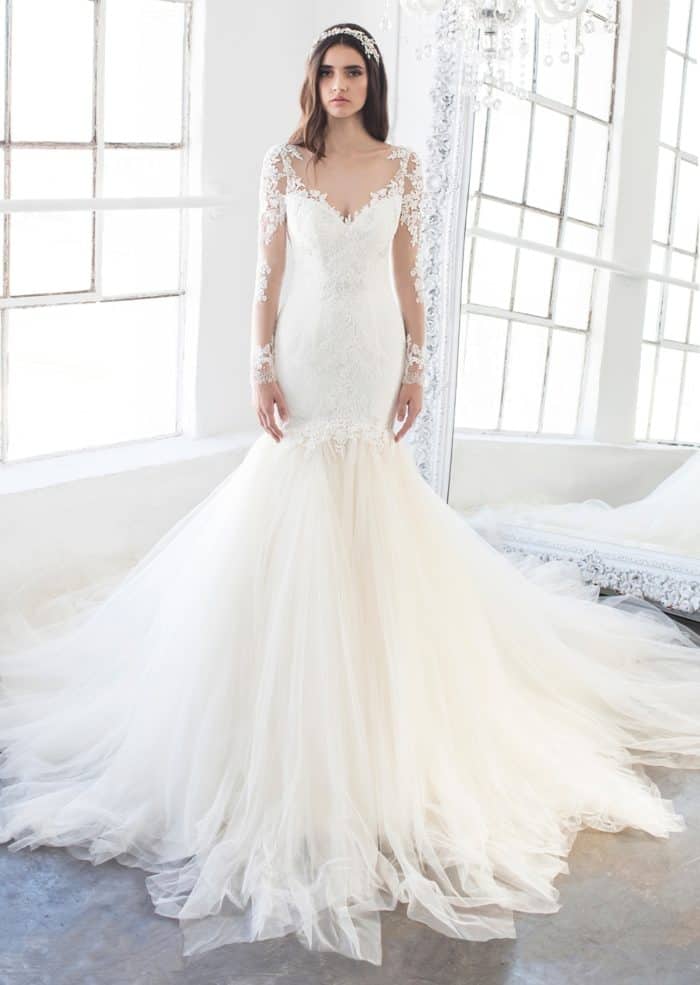 Everly long sleeve mermaid wedding dress