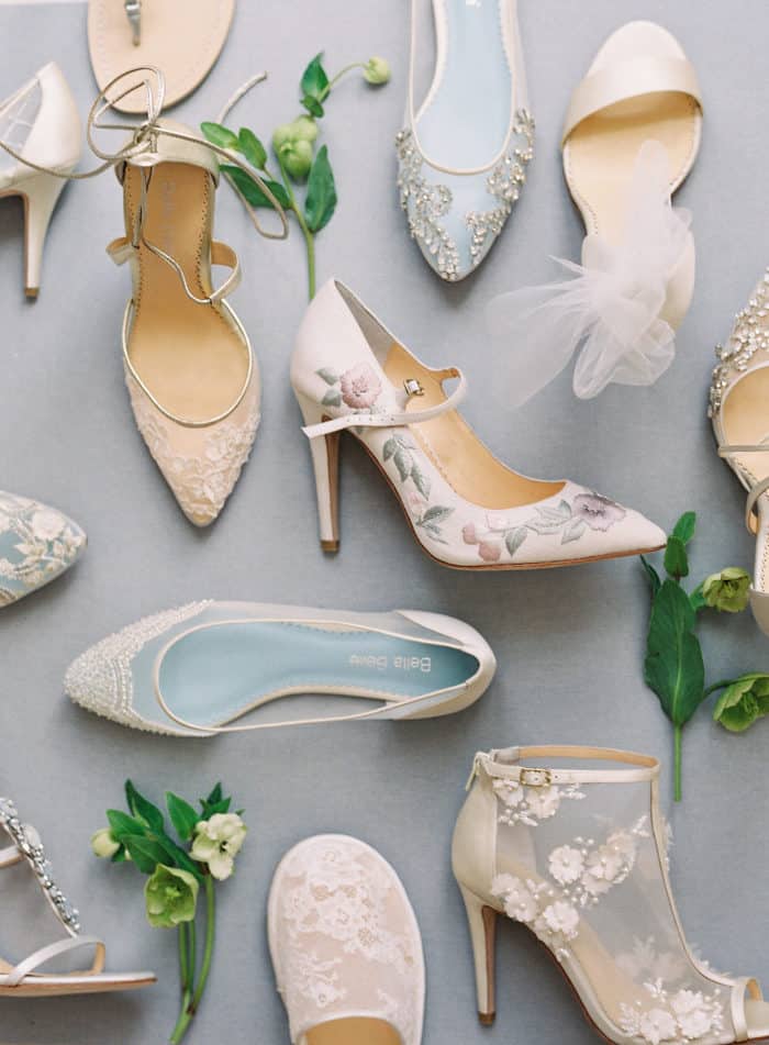 Beautiful handmade wedding shoes by Bella Belle