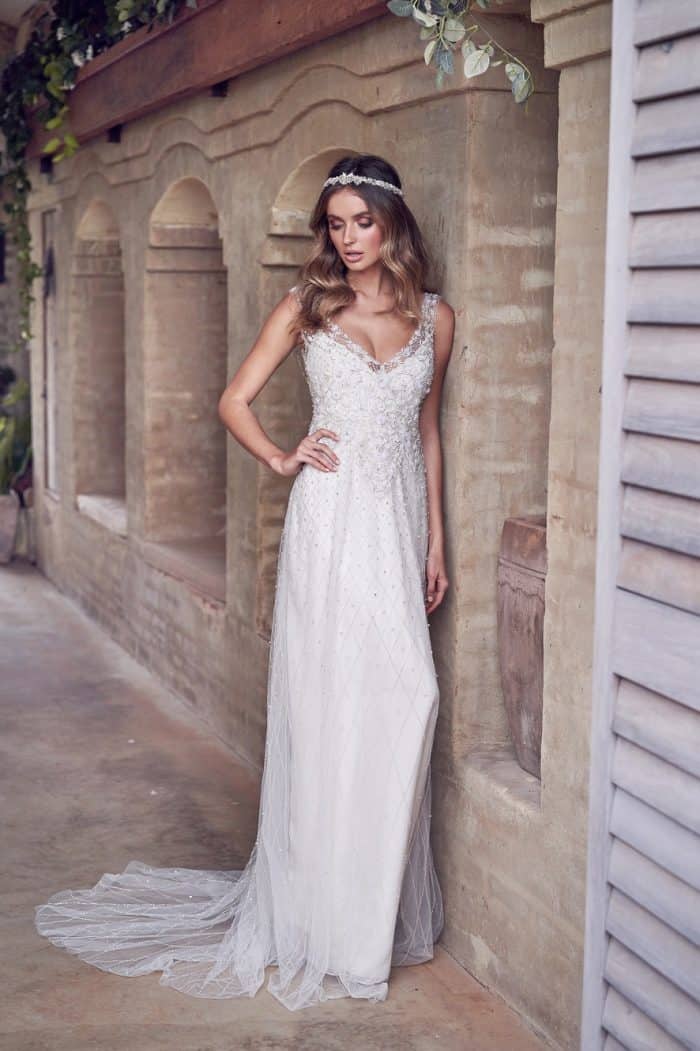 Paige | Embellished wedding dress by Anna Campbell Wanderlust 