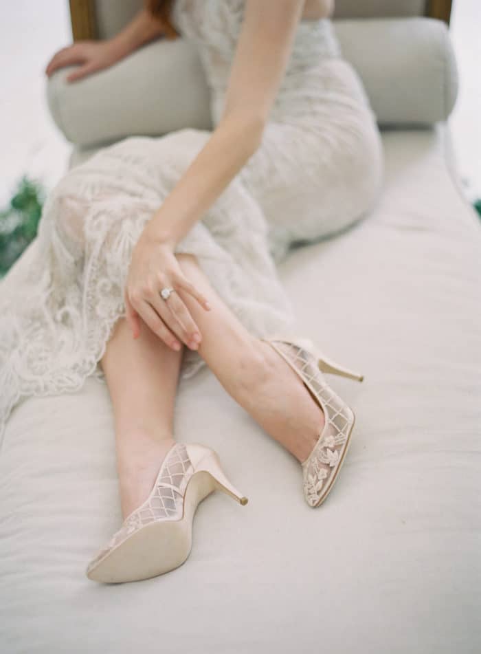 Romantic wedding heels by Bella Belle