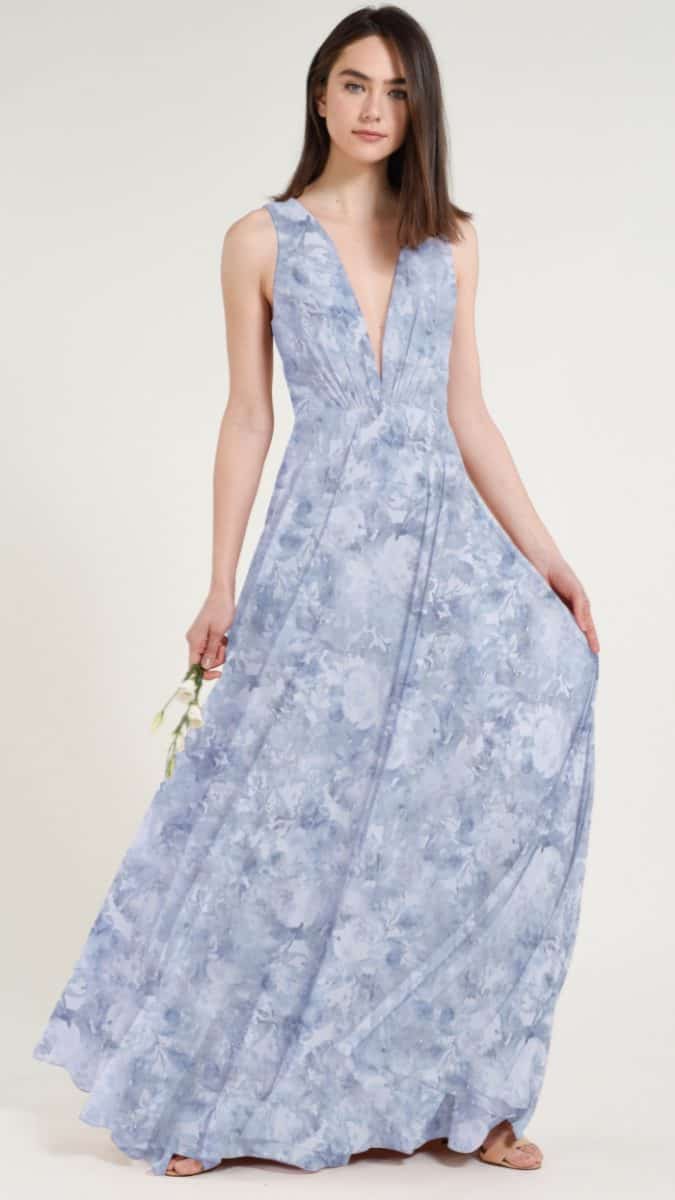 Jenny Yoo bridesmaid dresses in Whisper Blue