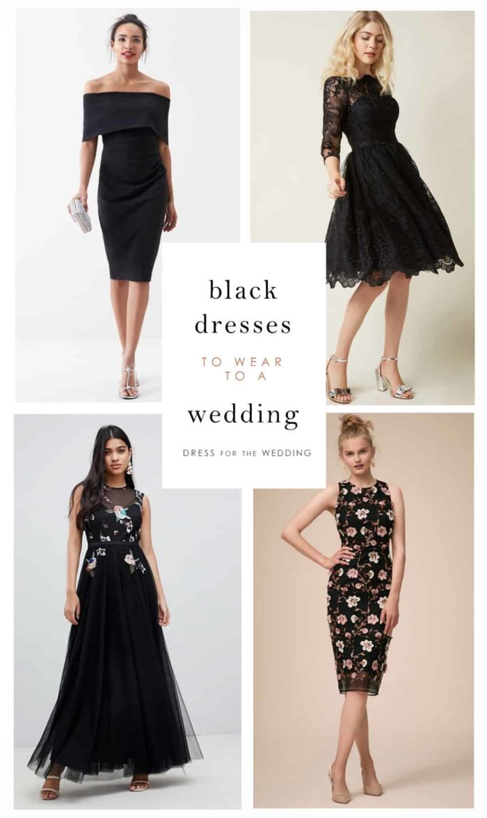 Black dresses to wear as a wedding guest