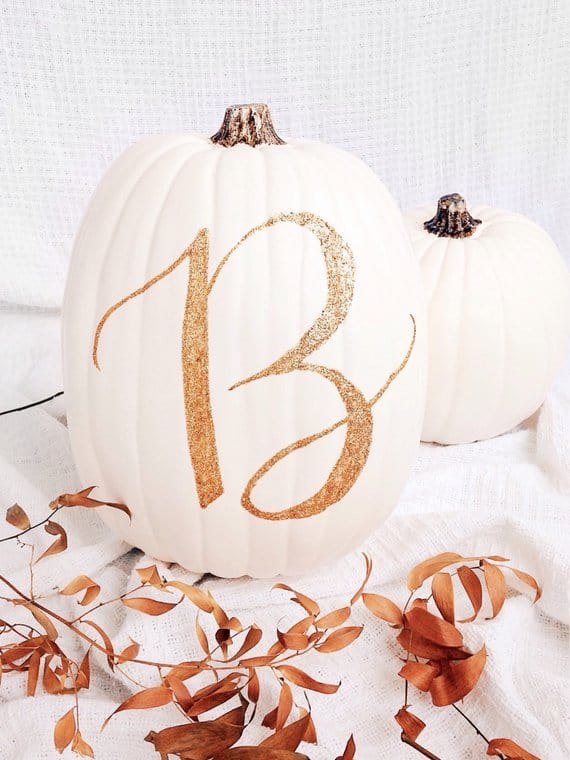 white pumpkins for fall wedding