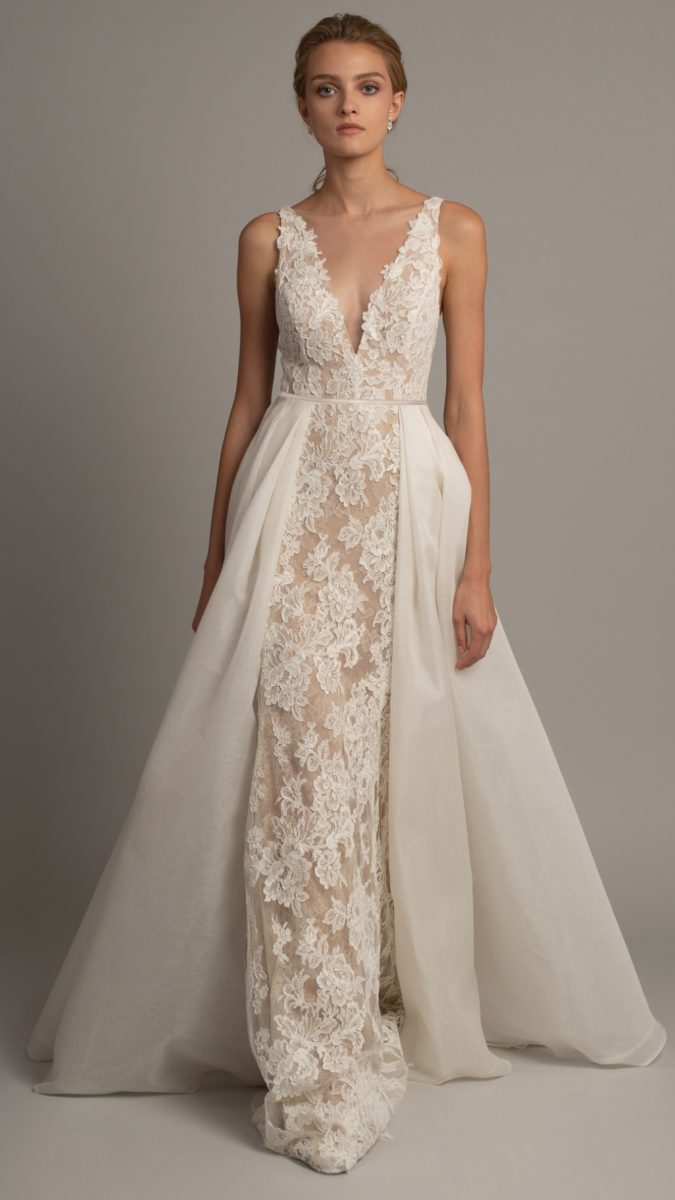 Simone Gown and Darcy Overskirt Lace wedding dress with overskirt Darcy Jenny Yoo Bridal Collection 2019 Darcy