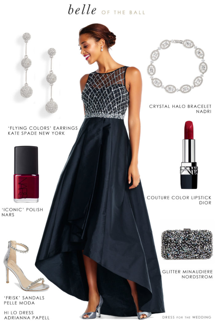 Outfit for black tie holiday wedding