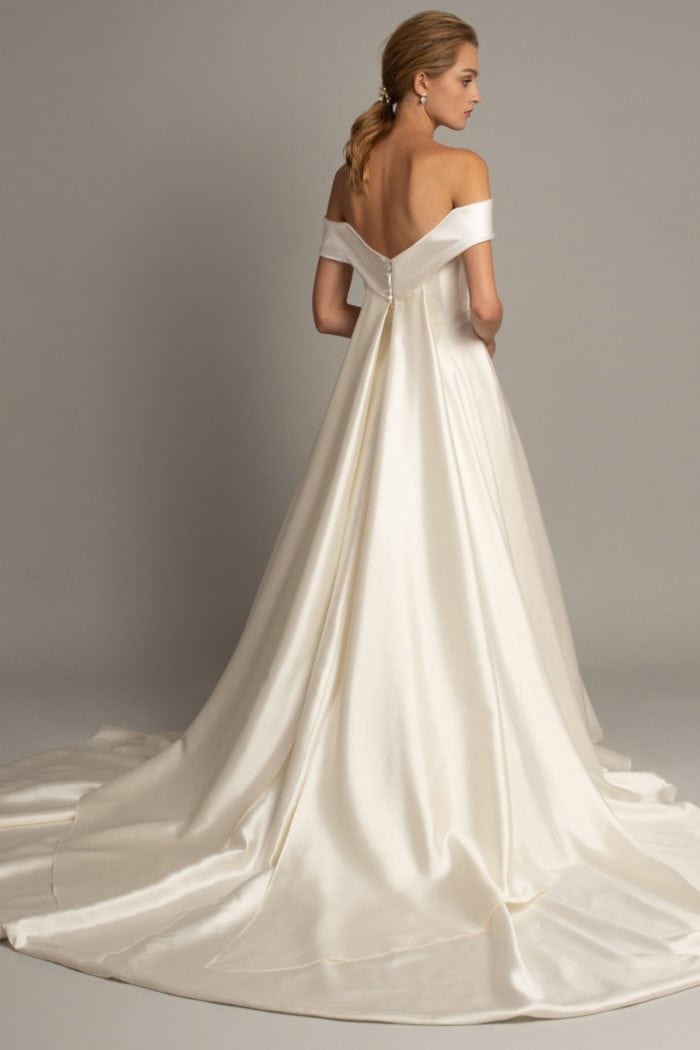 Draped Watteau back bridal gown Monet by Jenny Yoo wedding dresses 2019