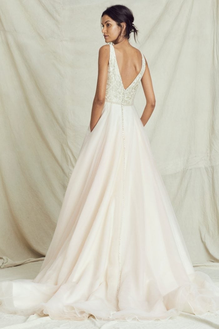 Blush ball gown wedding dress Kelly Faetanini Fall 2019 Bridal Collection