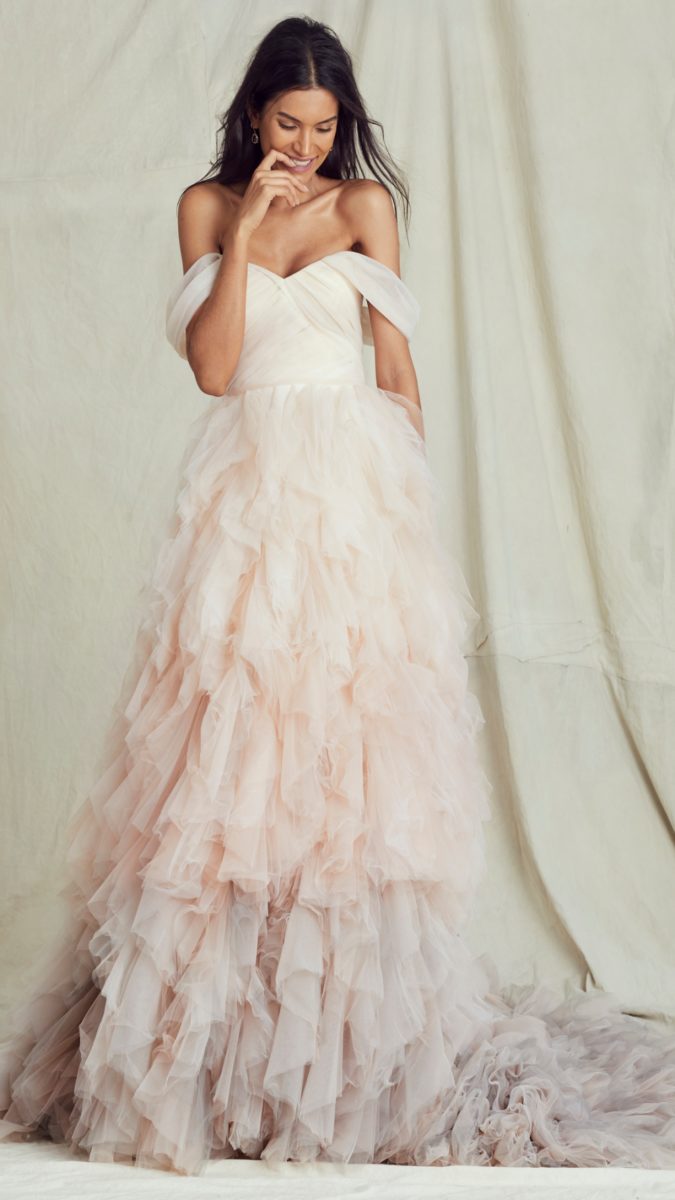 Blush ombre Kelly Faetanini Fall 2019 Bridal Collection